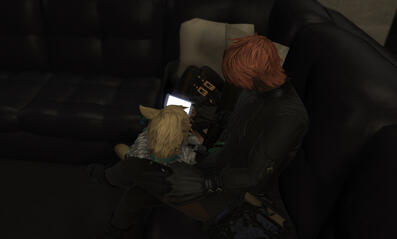 (Pre-DT Old Screenie) Aven + Erich hanging out while Elidibus is away